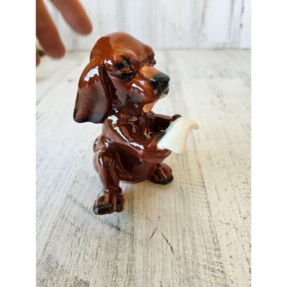 Goebel dog singing ceramic 33136 vintage puppy decor statue figurine - Picture 4 of 9